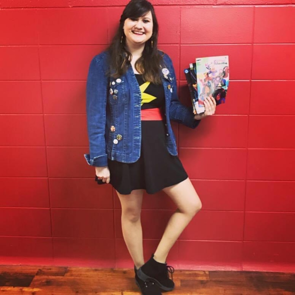 Mighty Fine Ms Marvel Skater Dress. Size L